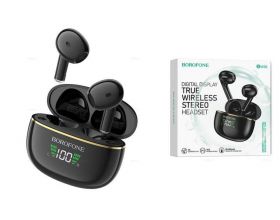 Наушники вакуумные беспроводные BOROFONE BW30 Cheerful true wireless BT headset Bluetooth (черный)