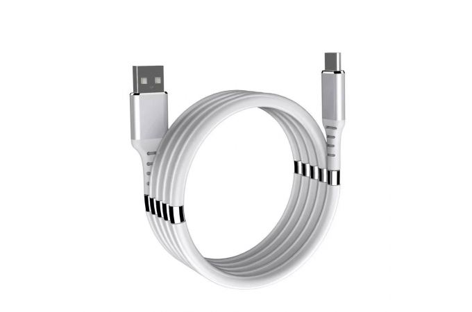 Кабель USB - USB Type-C Орбита OT-SMT24 2.4A (белый) 1м (магнитные вставки)