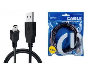 Кабель PERFEO USB2.0 A вилка - Mini USB вилка, длина 3 м. (U4303)