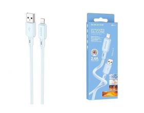 Кабель USB - Lightning BOROFONE BX94 2,4A (светло-синий) 1м