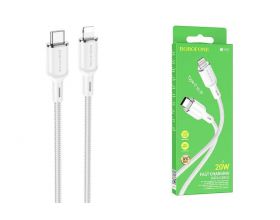 Кабель USB Type-C - Lightning BOROFONE BX90 Union PD (белый) 1м