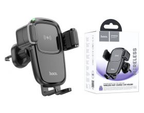 Держатель автомобильный для телефона HOCO HW1 Pro wireless fast charging car holder черный
