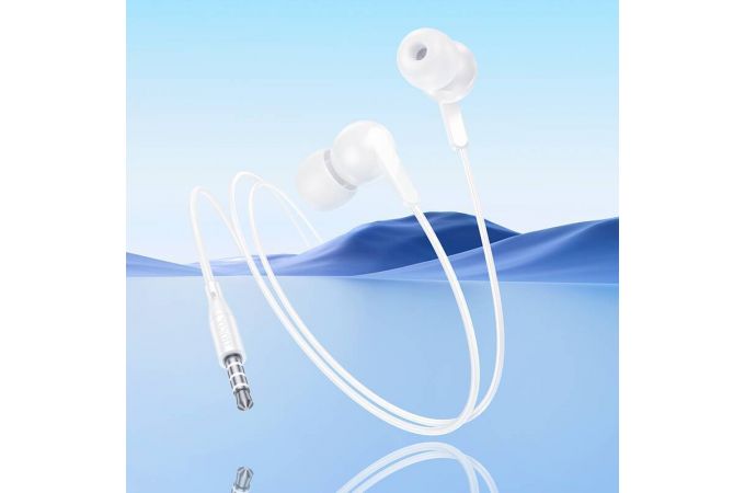 Наушники вакуумные проводные HOCO M124 Wide universal with microphone (черный)