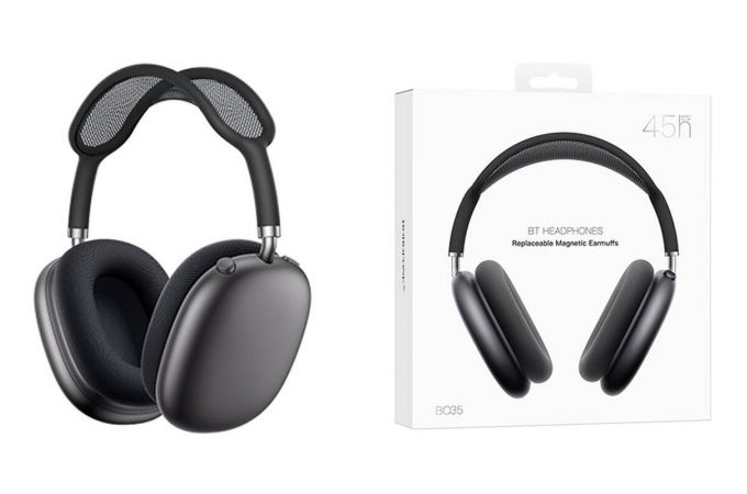 Наушники мониторные беспроводные BOROFONE BO35 Adorable Bluetooth (глубокий космос серый)