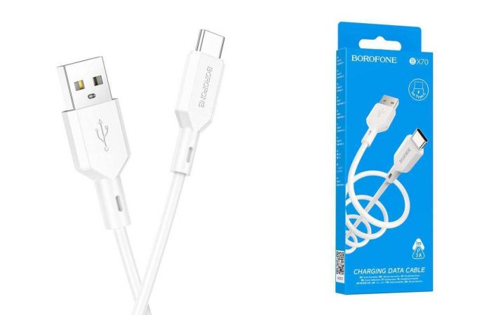 Кабель USB - USB Type-C BOROFONE BX70, 2,4A (белый) 1м