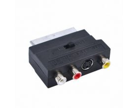 Конвертер переходник SCART-3RCA+S-VHS с переключателем Орбита OT-AVW42 (УПАКОВКА 10ШТ)