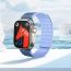 Ремешок для Apple Watch HOCO AS102 Жидкий силиконовый магнитный ремешок для часов iWatch (38/40/41 мм) (темно-синий со светло-голубым)