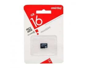 Карта памяти microSDHC Smartbuy 16 GB (class 10) без адаптеров (SB16GBSDCL10-00LE)