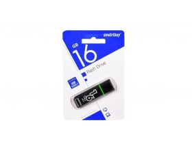 Флешка USB 2.0 Smartbuy 16GB Glossy series Black (черный) (SB16GBGS-K)