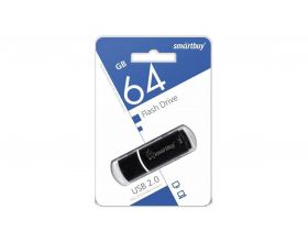 Флешка USB 2.0 Smartbuy 64GB Crown Black (черный) (SB64GBCRW-K)