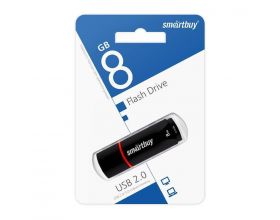 Флешка USB 2.0 Smartbuy 8GB Crown Black (черный) (SB8GBCRW-K)