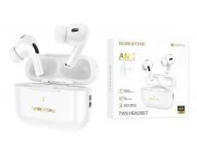 Наушники вакуумные беспроводные BOROFONE BW59 Plus True wireless ANC noise reduction BT headset (белый)