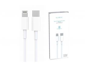Кабель USB Type-C - Lightning EZRA DC64 3A PD18W (белый) 1м