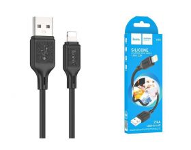 Кабель USB - Lightning HOCO X90 2,4A (черный) 1м силиконовый