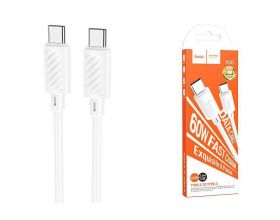 Кабель USB Type-C - USB Type-C HOCO X88 PD60W (белый) 1м