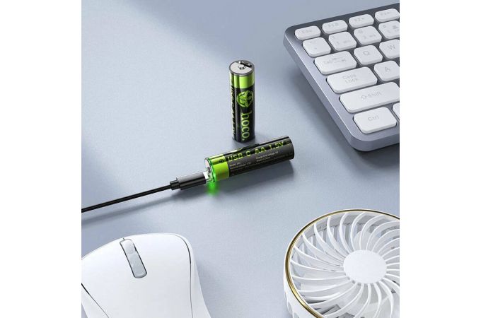 Батарейка литиевая подзаряжаемая HOCO JA3 AA (2PCS) (черный)
