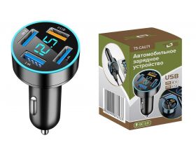 Автомобильное зарядное устройство TDS TS-CAU71 ЗУ авто 4*USB (QC3.0,USB 2400mA)