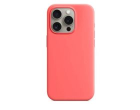 Чехол для iPhone 15 Pro (6,1) Silicone Case Soft Touch MagSafe Guava (гуава)