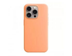 Чехол для iPhone 15 Pro (6,1) Silicone Case Soft Touch MagSafe Orange Sorbet (оранжевый)