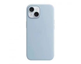 Чехол для iPhone 15 Pro Max (6,7) Silicone Case Soft Touch MagSafe Light Blue (светло-синий)