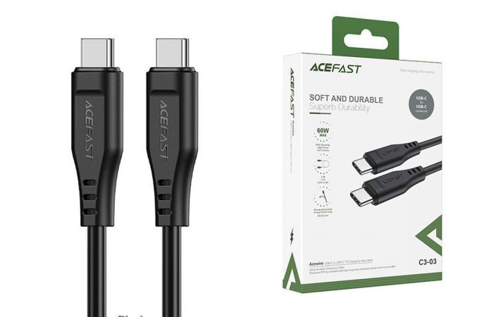 Кабель USB Type-C - USB Type-C ACEFAST C3-03 (черный) 1м