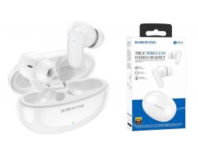 Наушники вакуумные беспроводные BOROFONE BW19 Wonderful true wireless headset Bluetooth (белый)