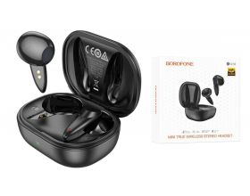 Наушники вакуумные беспроводные BOROFONE BW18 Initial sound true wireless headset Bluetooth (черный)