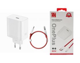 Сетевое зарядное устройство USB + кабельType-C для OnePlus SuperVOOC (VCB8JACH) 80W (origin)