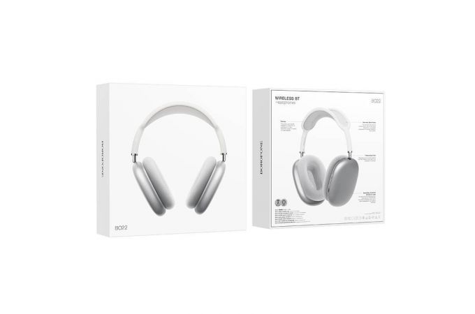 Наушники мониторные беспроводные BOROFONE BO22 Elegant wireless headset Bluetooth (серебристый)