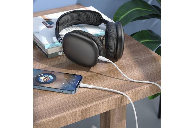 Кабель аудио BOROFONE BL14 (штекер Lightning - штекер AUX) Digital audio conversion cable (белый)