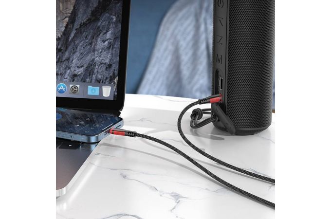 Кабель аудио BOROFONE BL14 (штекер Lightning - штекер AUX) Digital audio conversion cable (белый)