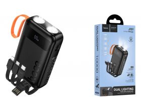 Универсальный дополнительный аккумулятор Power Bank HOCO J151 Spirit dual lighting four-cable (10000mAh) (черный)