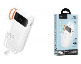 Универсальный дополнительный аккумулятор Power Bank HOCO J151A Spirit dual lighting four-cable (20000mAh) (белый)