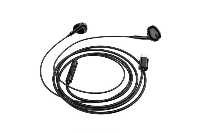Наушники вакуумные проводные BOROFONE BM100 Max Fuente разъем Type-C (черный)