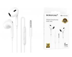 Наушники вакуумные проводные BOROFONE BM100 Max Fuente (белый)