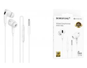 Наушники вакуумные проводные BOROFONE BM100 Pro Fuente (белый)