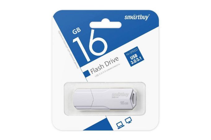 USB 3.1 накопитель SmartBuy 016GB CLUE White (SB16GBCLU-W3)