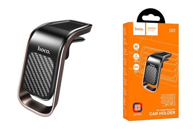 Держатель автомобильный для телефона HOCO CA74 Universe air outlet magnetic in-car holder черно-бронзовый