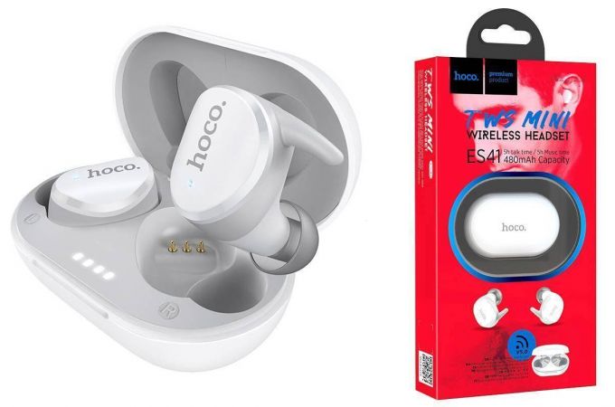 Наушники вакуумные беспроводные HOCO ES41 Clear sound TWS bluetooth earphone Bluetooth (белый)