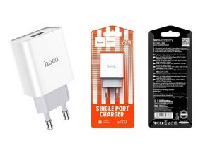 Сетевое зарядное устройство USB HOCO C81A Asombroso single port 2100mAh (белый)