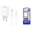 Сетевое зарядное устройство USB + кабель Lightning HOCO С81A Asombroso single port (один порт)2400mAh (белый)