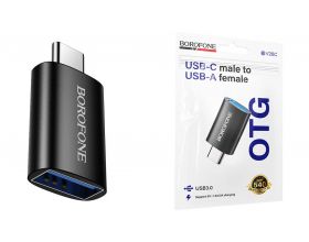 Переходник OTG Borofone BV26C Type-C штекер на USB USB3.0 (черный)