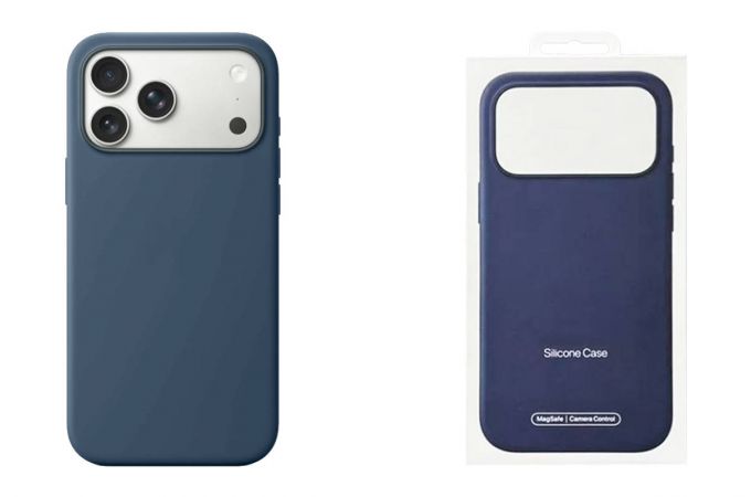 Чехол для iPhone 17 Pro (6,3) Silicone Case Soft Touch MagSafe Anchore Blue (синий)