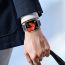 Ремешок для Apple Watch HOCO AS102 Жидкий силиконовый магнитный ремешок для часов iWatch (42/44/45/49 мм) темно-синий со светло-голубым