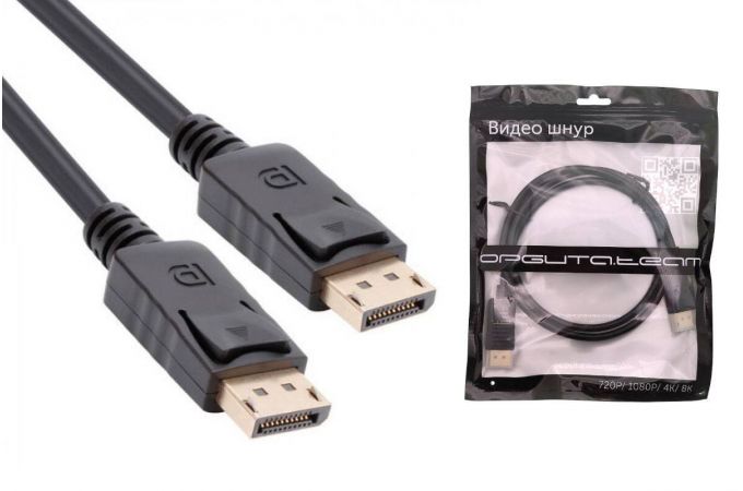 Кабель DisplayPort DP (M) --> DP (M) Орбита OT-AVW60 штекер DISPLAY PORT - штекер DISPLAY PORT 3м (v1.2)