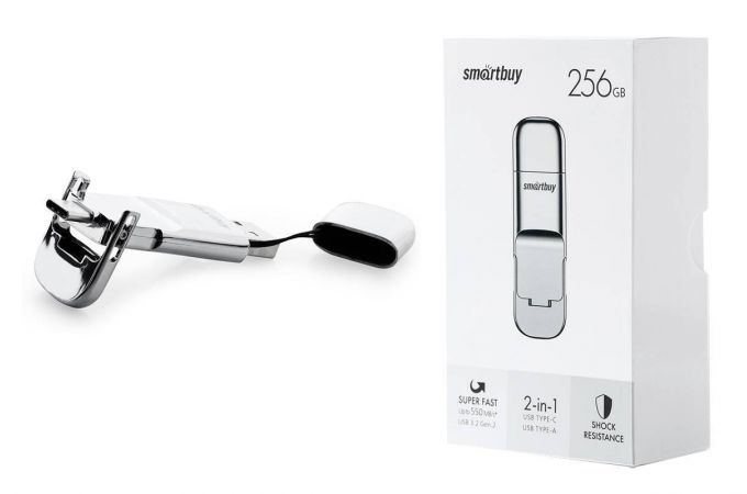 Флешка USB 3.2 Gen.2 SmartBuy M5 256GB Dual Type-C/Type-A, R/W 550/480MB/s (SB256GBM5)