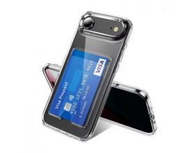 Чехол силиконовый для iPhone 17 Air (6,6) с отделением под карту (прозрачный)