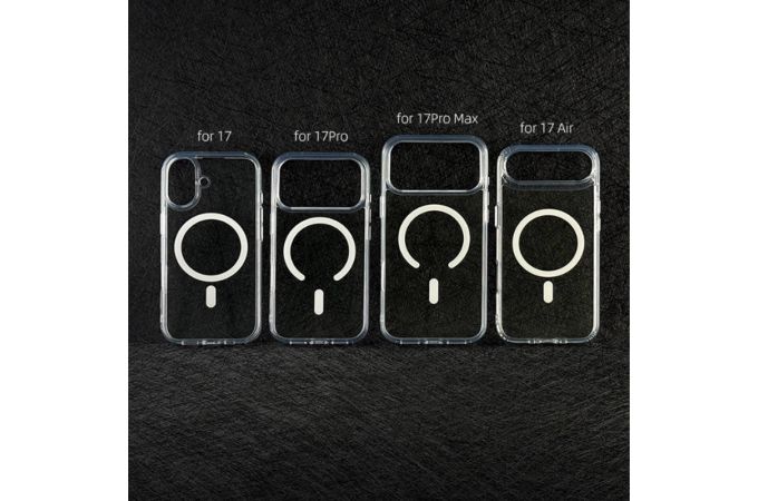 Чехол для iPhone 17 Pro Max (6,9) с силиконовым бампером MagSafe (прозрачный)