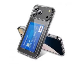 Чехол силиконовый для iPhone 17 Pro Max (6,9) с отделением под карту (прозрачный)