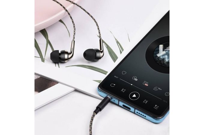 Наушники вакуумные проводные HOCO M71 Inspiring universal earphones (черный)